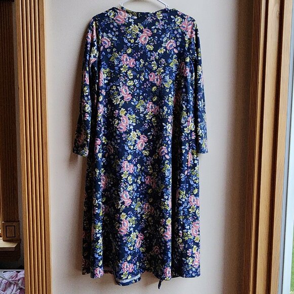 LuLaRoe Floral Long Open Cardigan Jersey Size Small - Picture 13 of 14